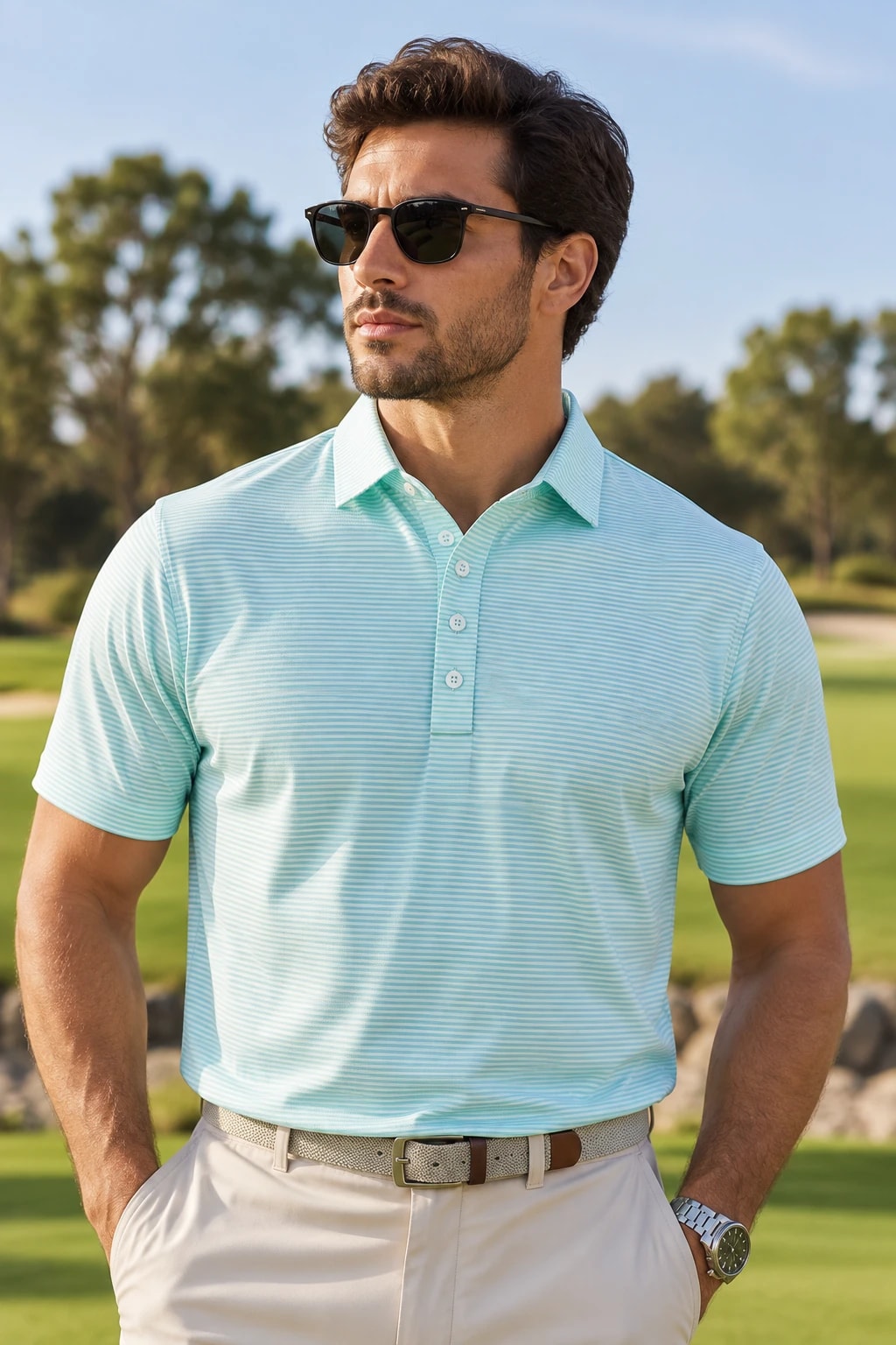 Augusta Green Stripe